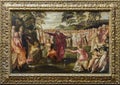 Moses striking the rock 1555 - 1570 by Italian painter Jacopo Tintoretto Royalty Free Stock Photo